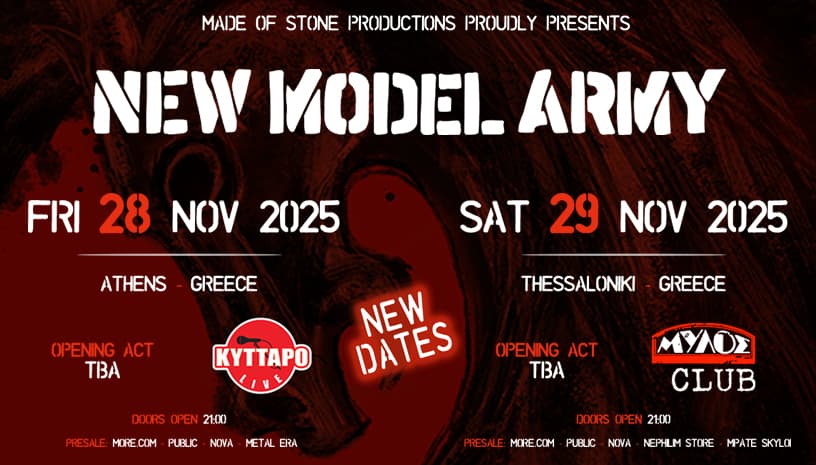 NEW MODEL ARMY live in Greece!